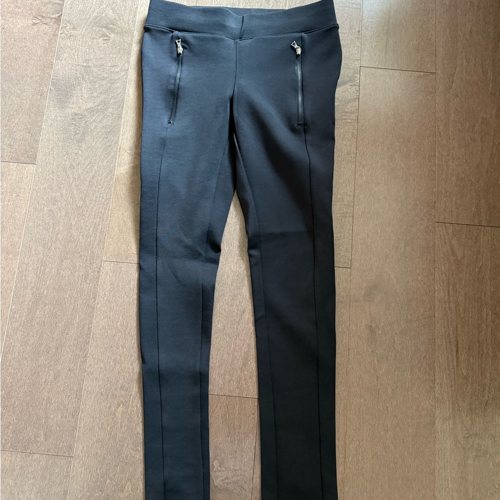 J Brand Midnight Black Leggings with Zipper Detail